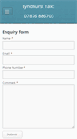 Mobile Screenshot of lyndhursttaxi.co.uk